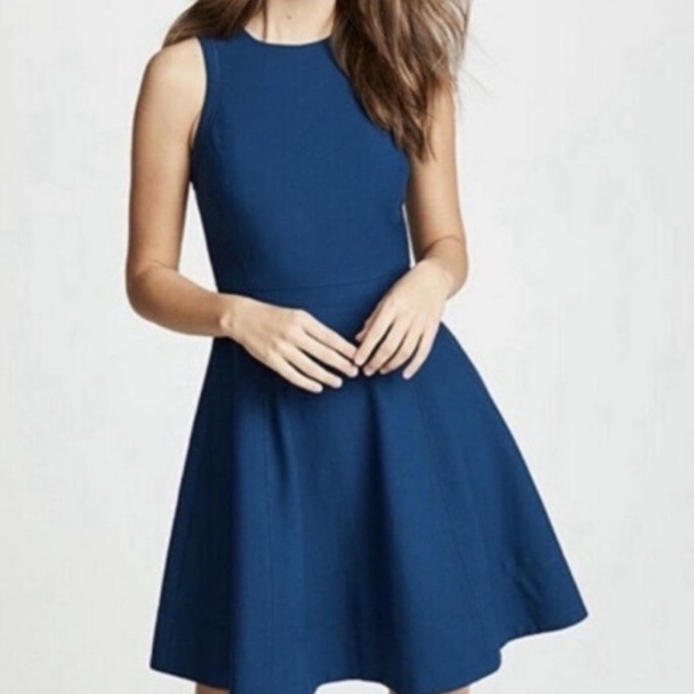 Fit and Flare teal Araceli dress in lapis - Picture 5 of 6